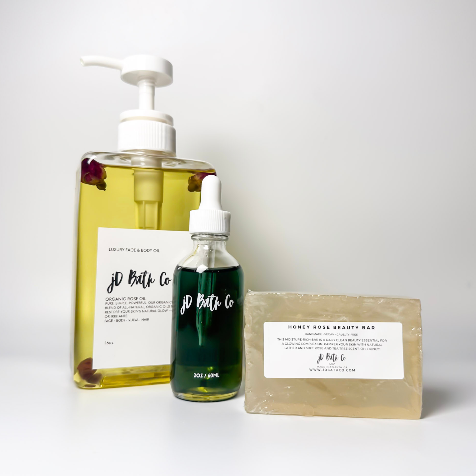 Glow Routine Set | Rose Oil, Blue Tansy Oil & Honey Rose Beauty Bars