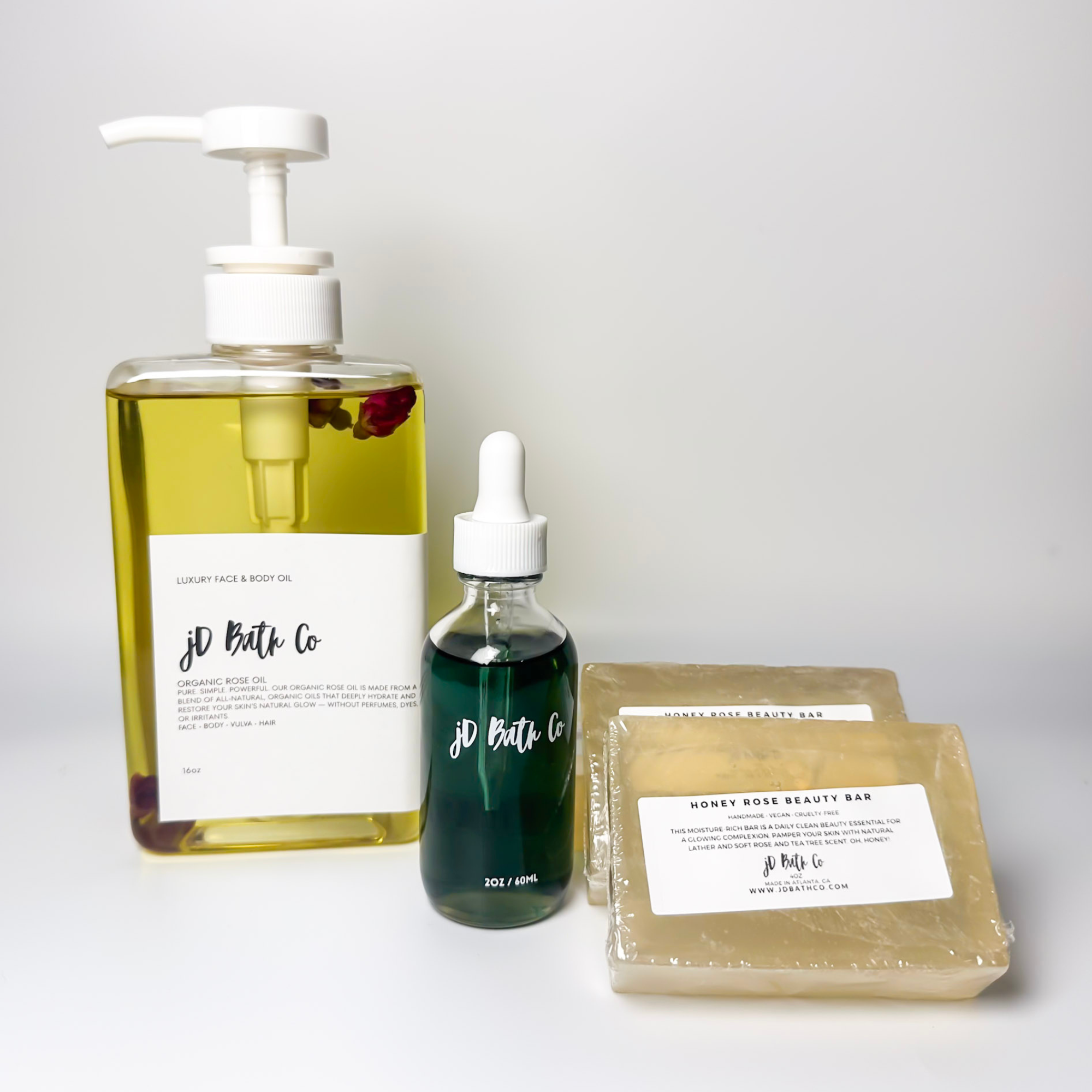 Glow Routine Set | Rose Oil, Blue Tansy Oil & Honey Rose Beauty Bars