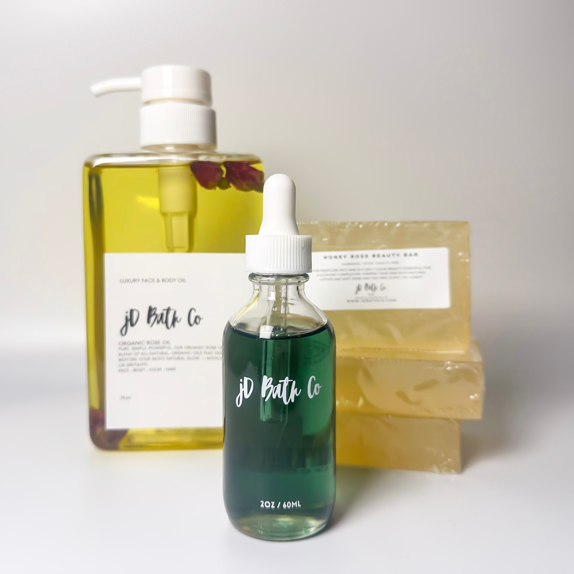 Glow Routine Set | Rose Oil, Blue Tansy Oil & Honey Rose Beauty Bars