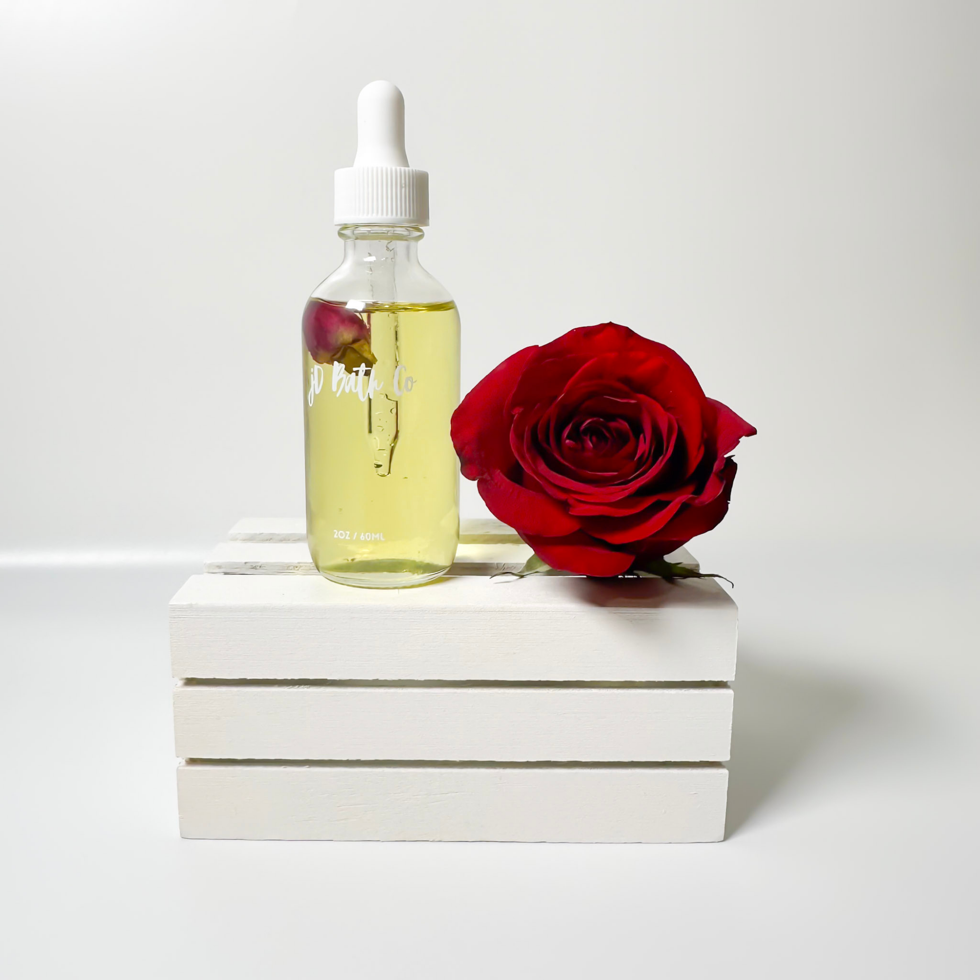 Organic Rose Face & Body Oil: Vegan Moisturizer for Sensitive Skin