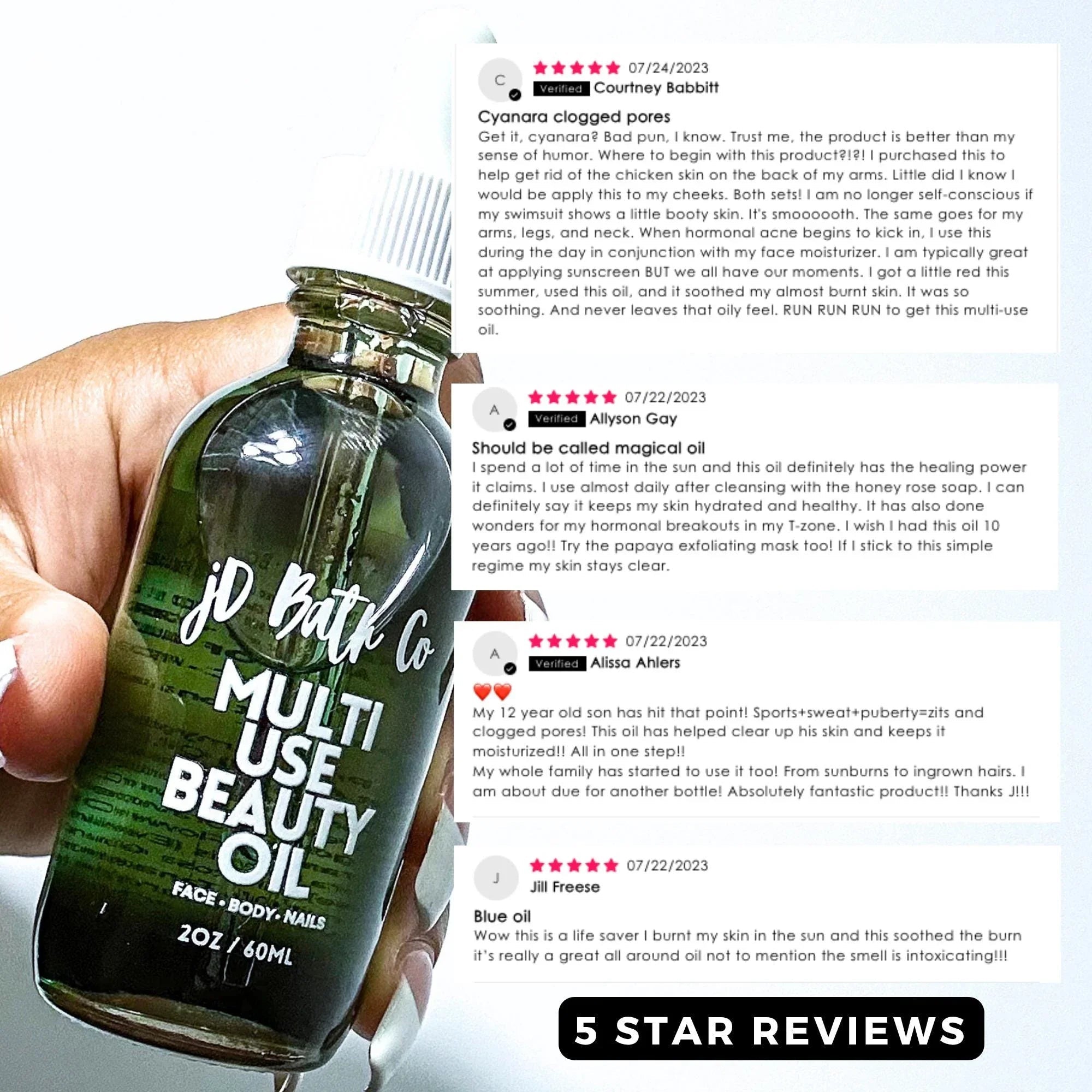 Blue Tansy Face Oil: Organic Vegan Moisturizer for Sensitive Skin - jD Bath Co - ET-26734599662