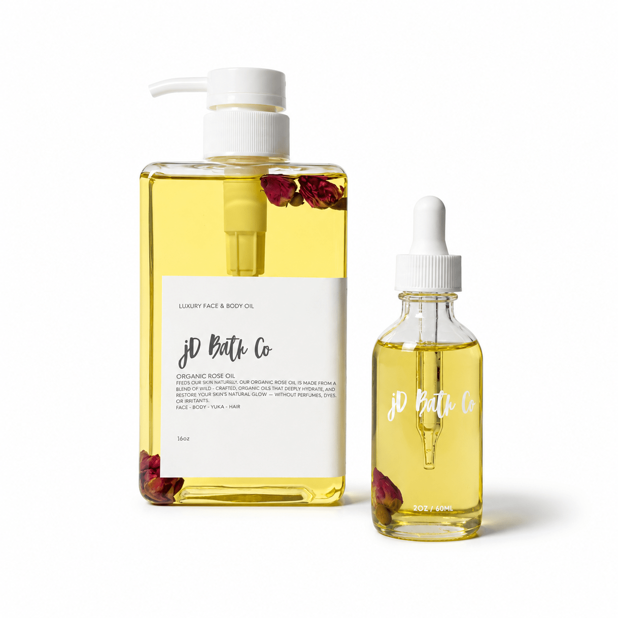 Body Oil for Dry Skin – 2oz Rose Oil Hydrating Body Oil | Moisturizing Body Oil for Glowing Skin - jD Bath Co-ET-26378636121