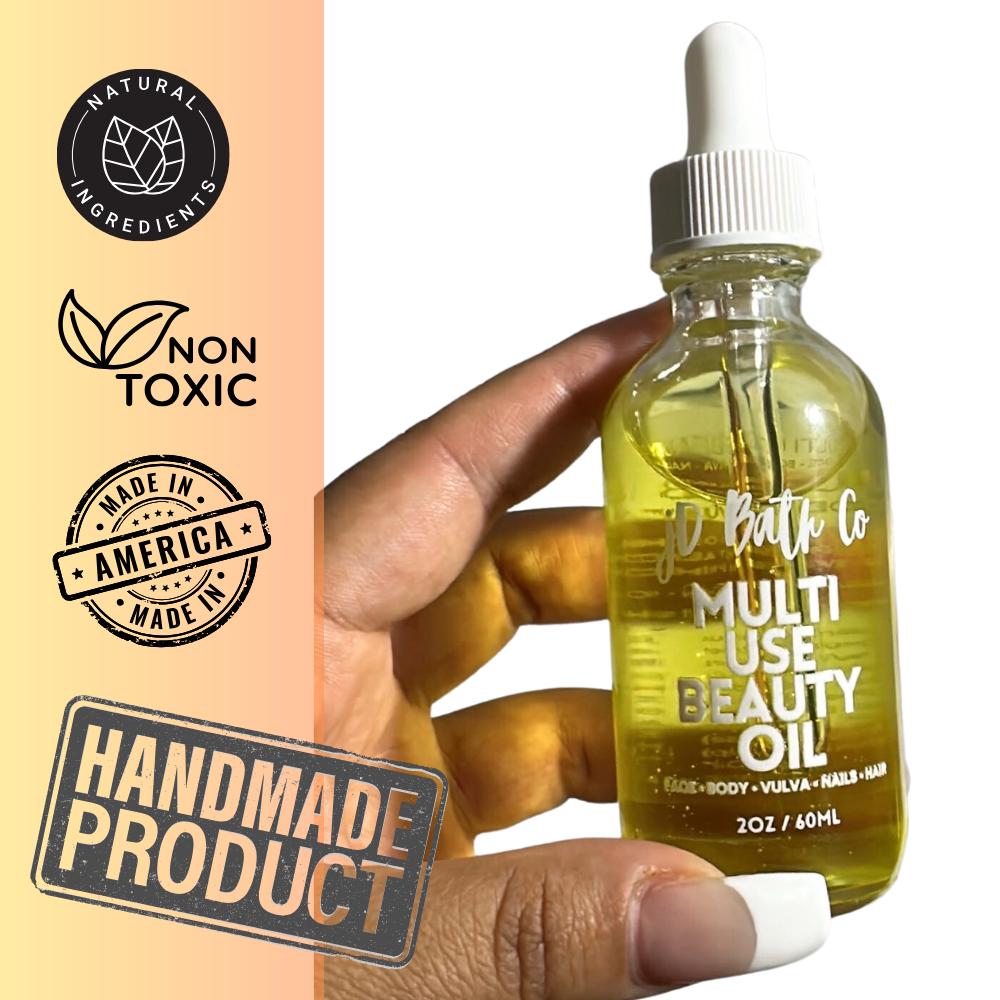Organic Rose Face & Body Oil: Vegan Moisturizer for Sensitive Skin