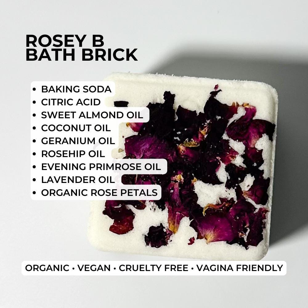Handmade Organic Bath Bombs: Rose, Tea Tree & Lavender - Box Set of 5