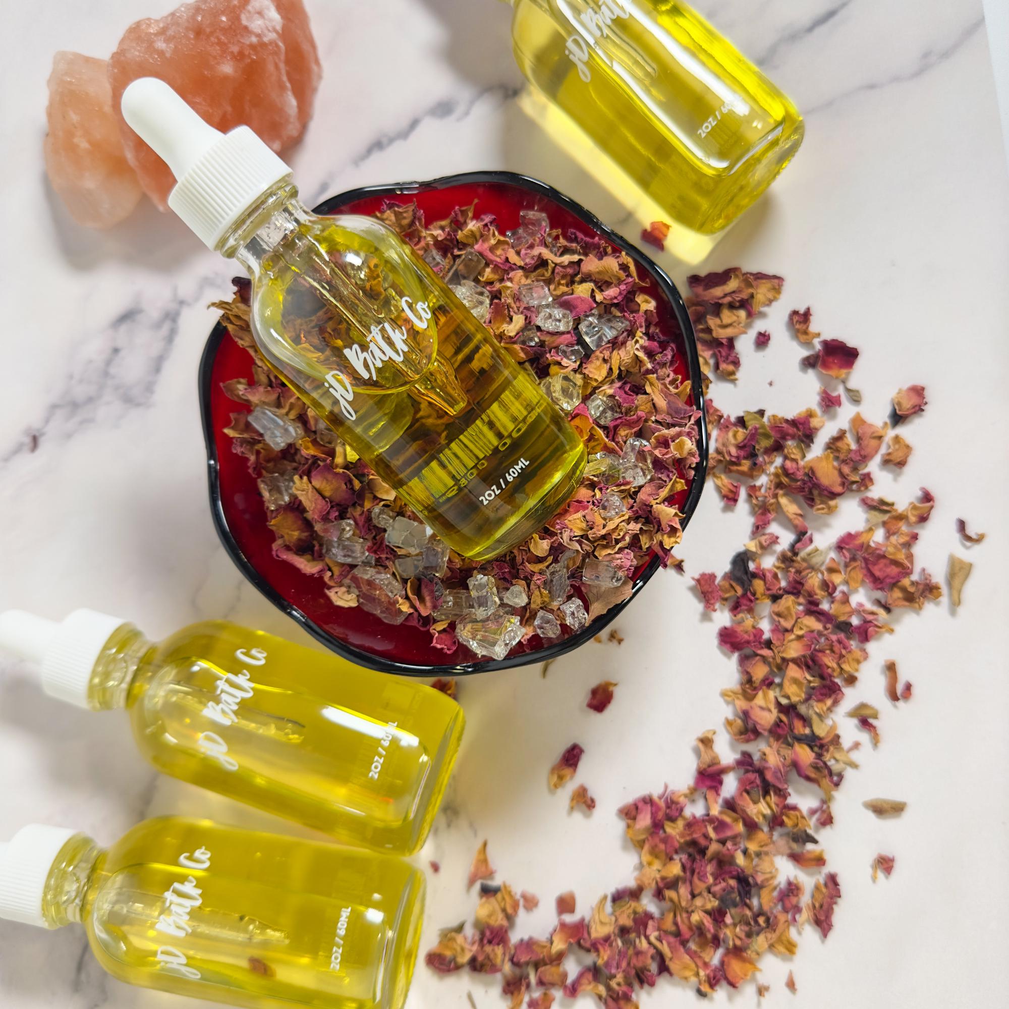 Organic Rose Face & Body Oil: Vegan Moisturizer for Sensitive Skin