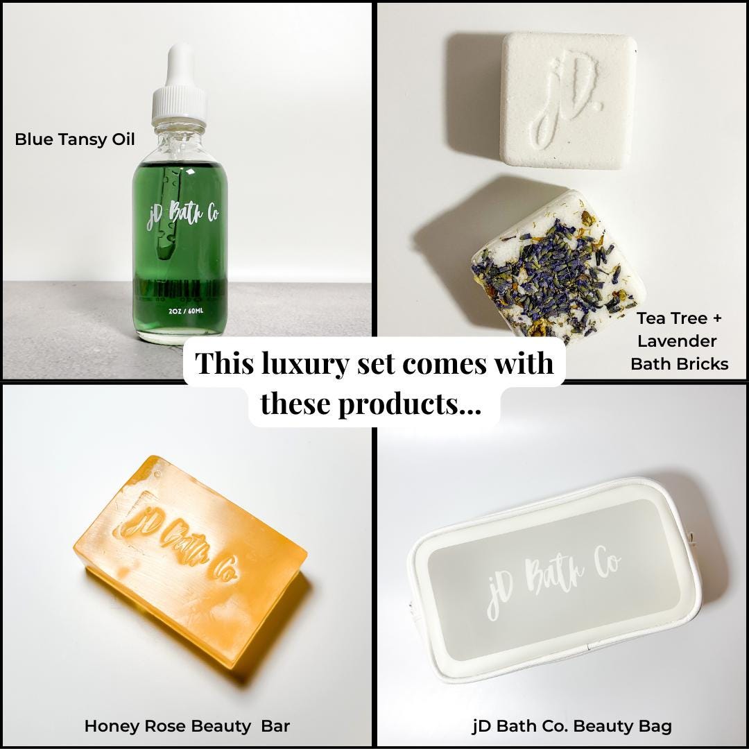 Organic Spa Gift Set: Bath Bombs, Soap & Body Oil