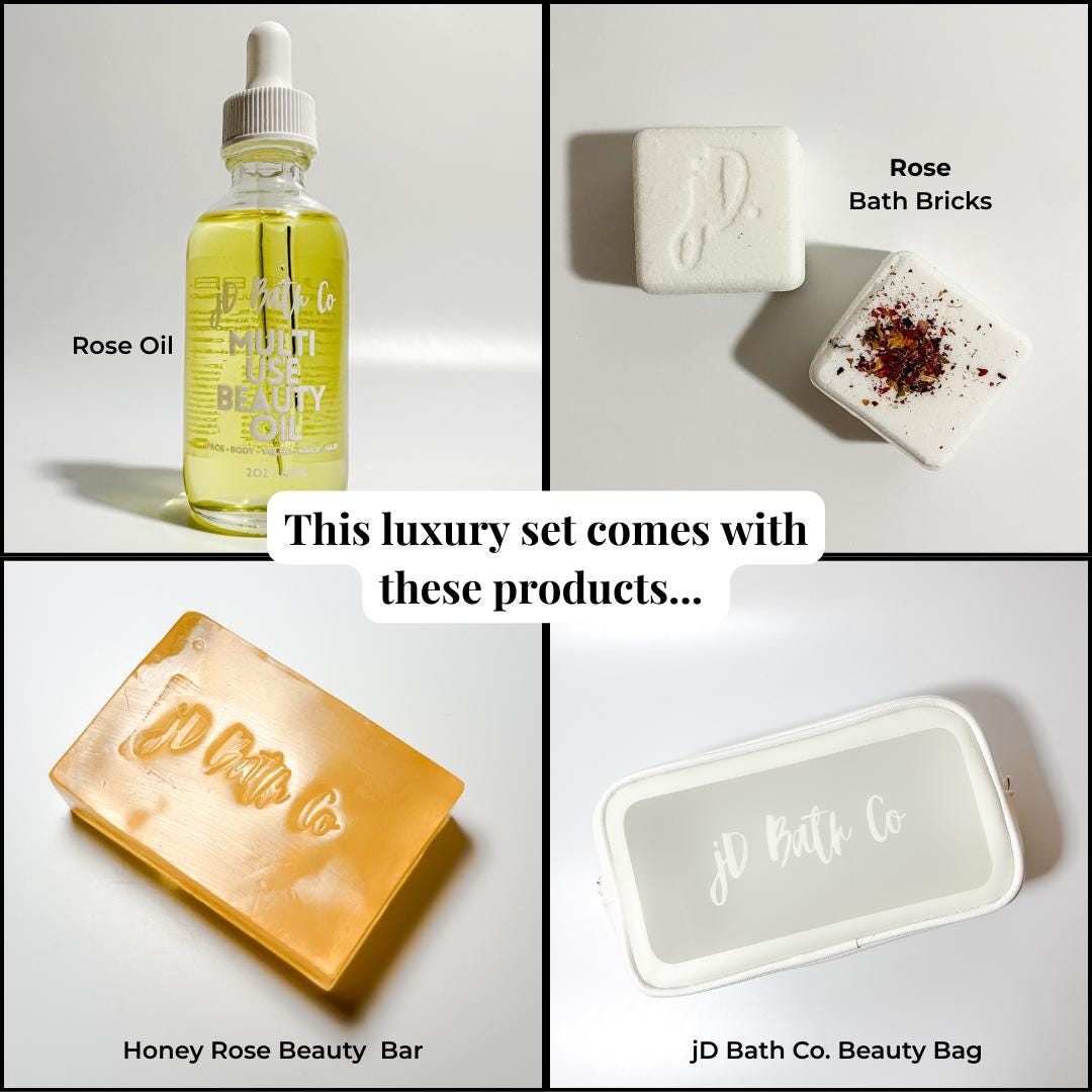 Organic Spa Gift Set: Bath Bombs, Soap & Body Oil