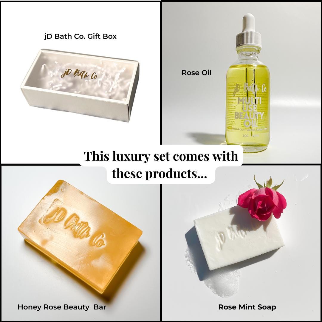 Organic Spa Gift Set: Bath Bombs, Soap & Body Oil