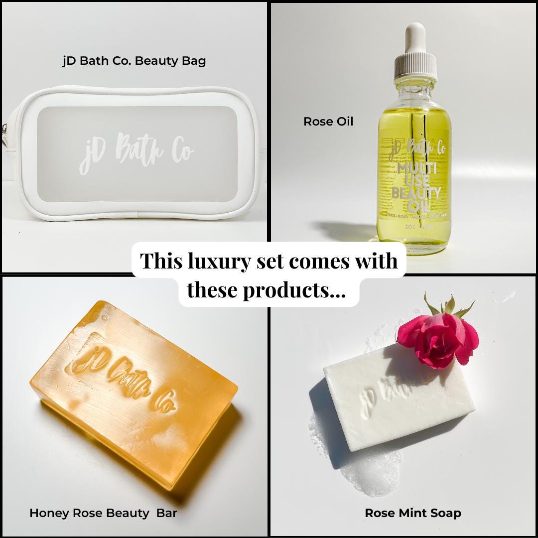Organic Spa Gift Set: Bath Bombs, Soap & Body Oil
