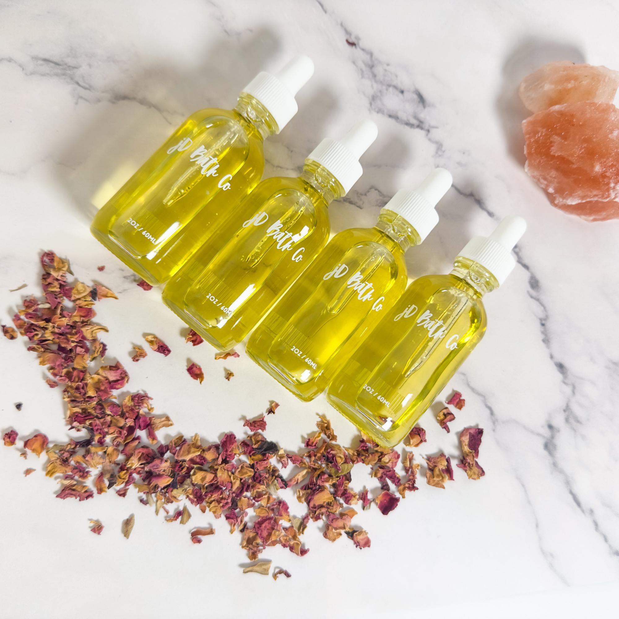 Organic Rose Face & Body Oil: Vegan Moisturizer for Sensitive Skin