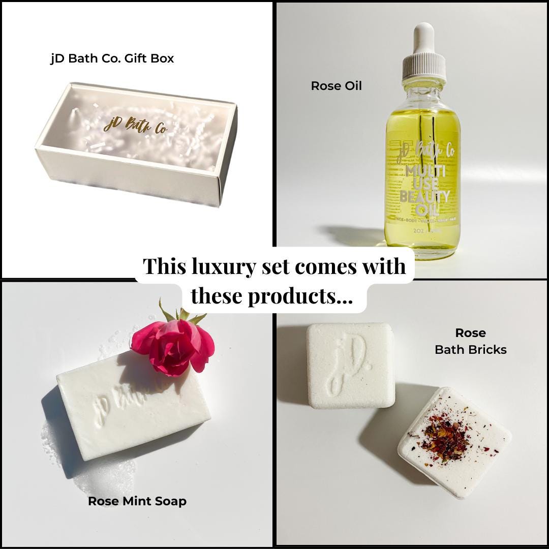 Organic Spa Gift Set: Bath Bombs, Soap & Body Oil