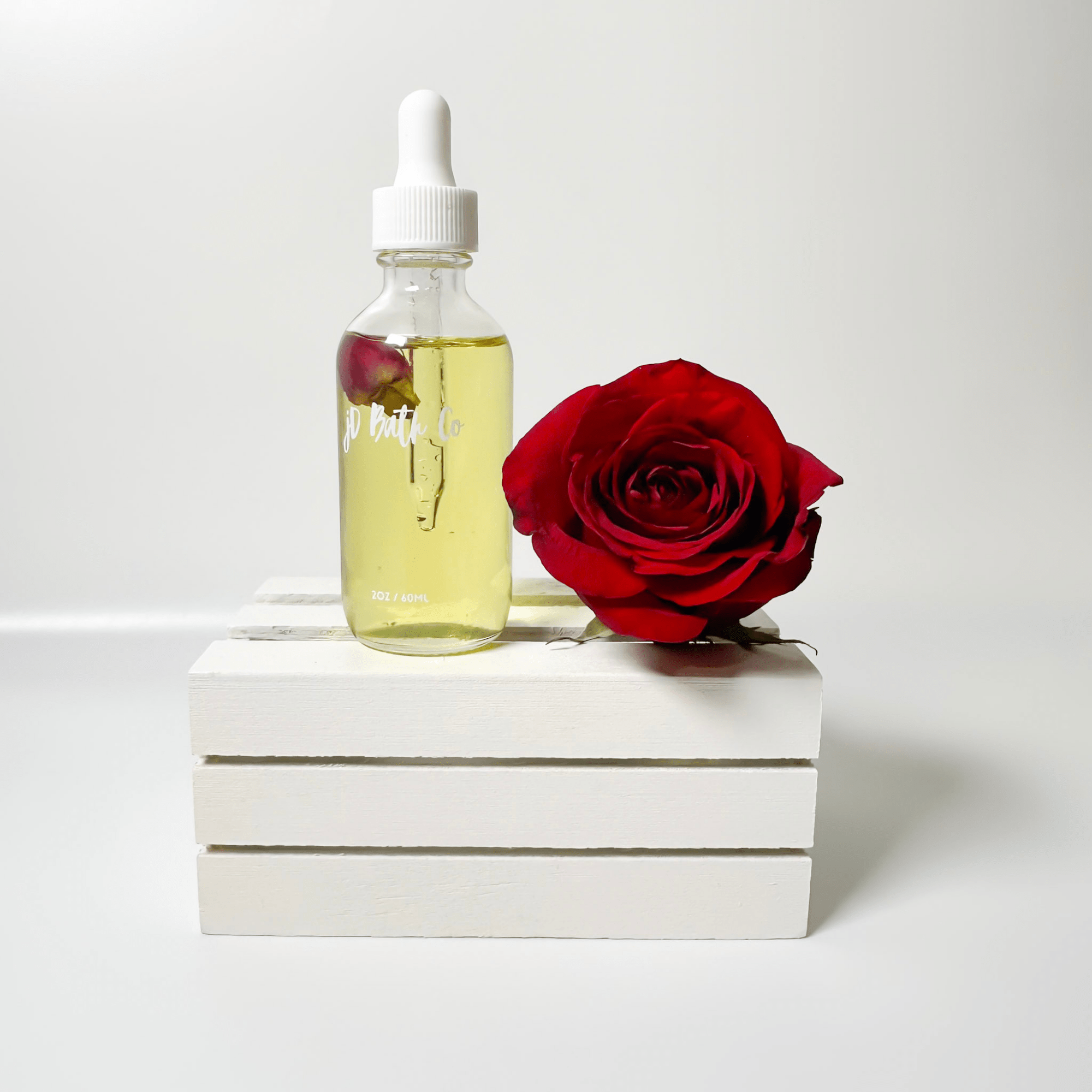 Organic Rose Face & Body Oil: Vegan Moisturizer for Sensitive Skin - jD Bath Co - ET-26378636121