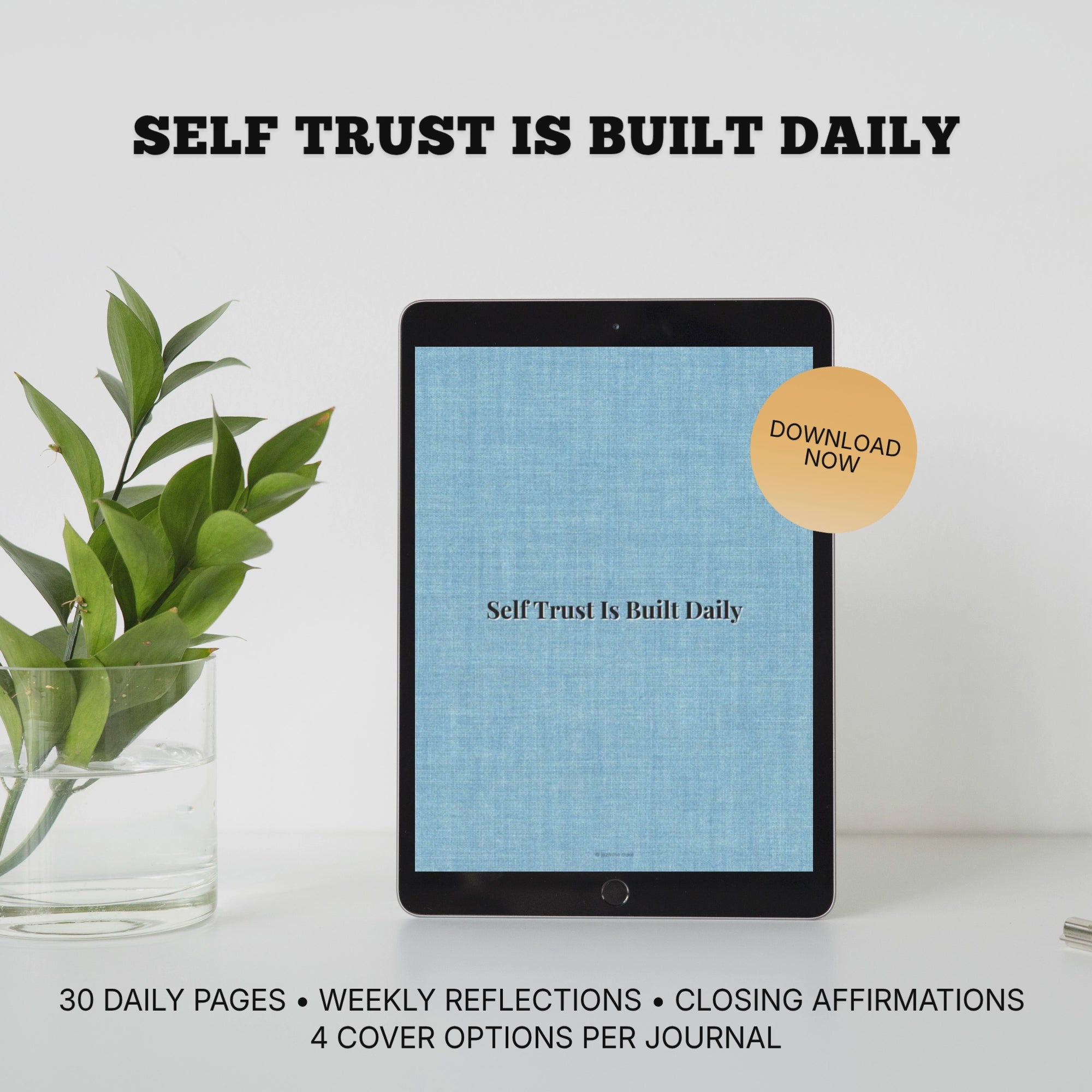 Self Trust 30-Day Digital Journal | Inner Voice & Boundaries (Digital Journal)