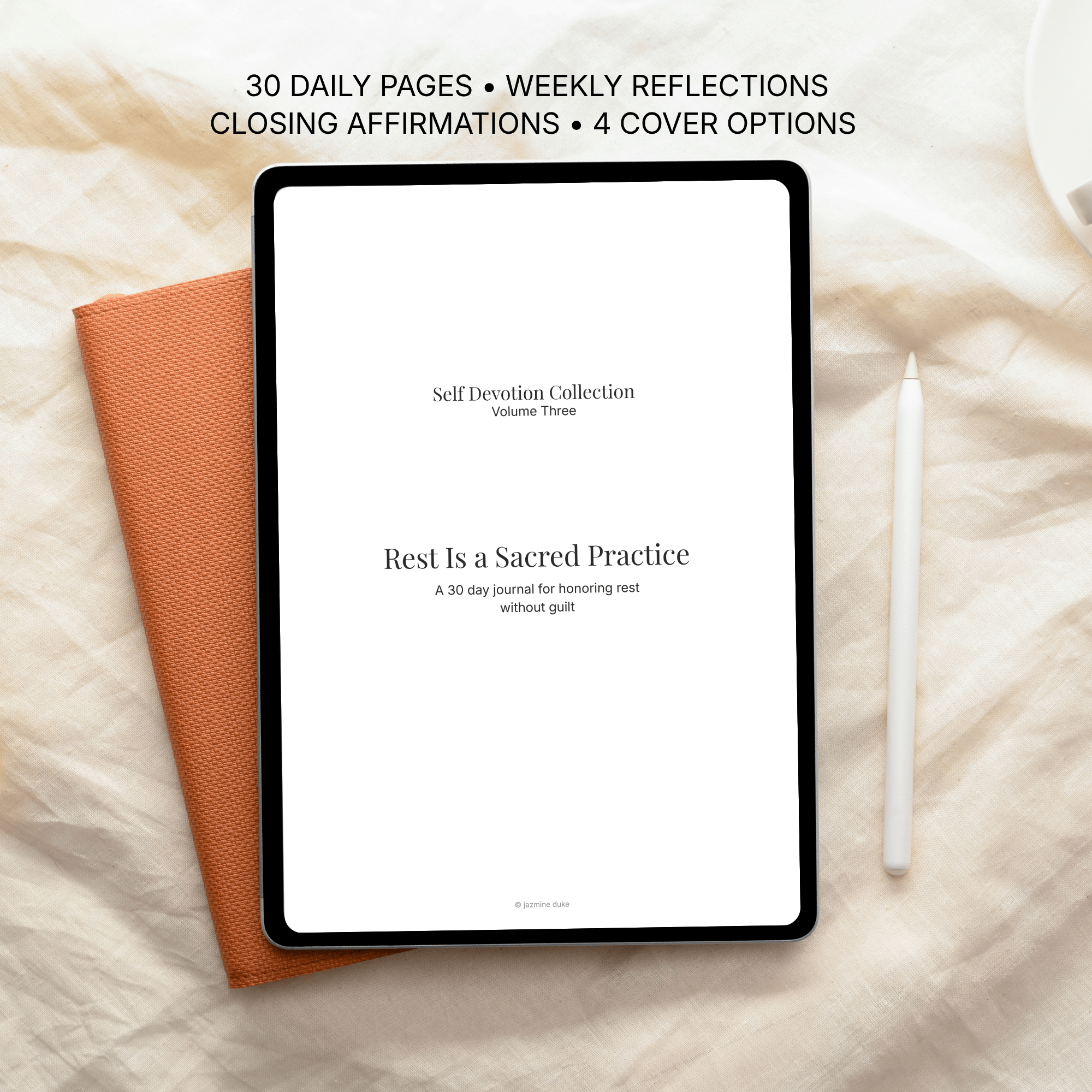 Rest is a Sacred Practice Journal | Burnout Recovery (Digital Journal) - jD Bath Co-