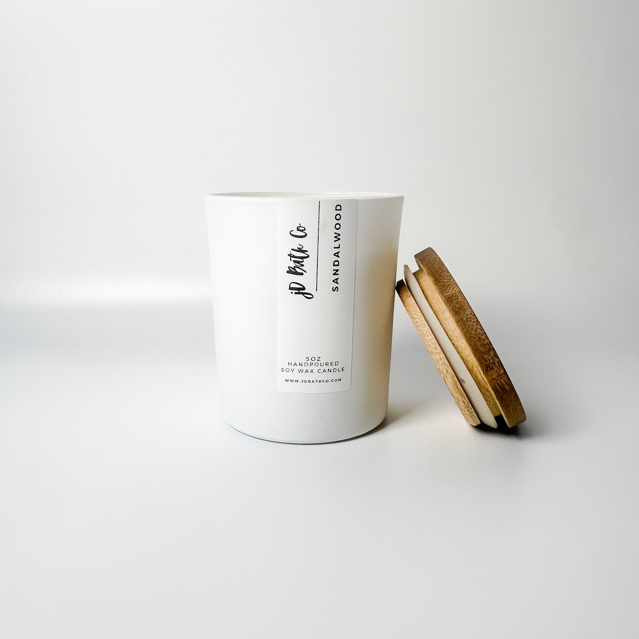 Sandalwood Soy Candle – Warm Wood Scented Candle - jD Bath Co - 